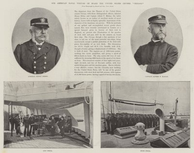 Onze Amerikaanse Marinebezoekers aan boord van de Verenigde Staten Kruiser Chicago door English Photographer
