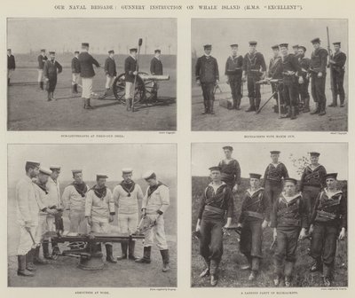 Onze Marinebrigade, Schietinstructie op Whale Island (HMS Excellent) door English Photographer