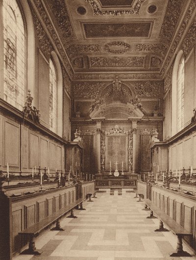Oxford: Trinity College, Interieur van de Kapel, kijkend naar het oosten door English Photographer