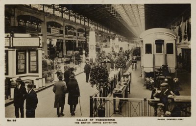 Paleis van Techniek op de British Empire Exhibition, gehouden in Wembley, Middlesex in 1924 en 1925 door English Photographer