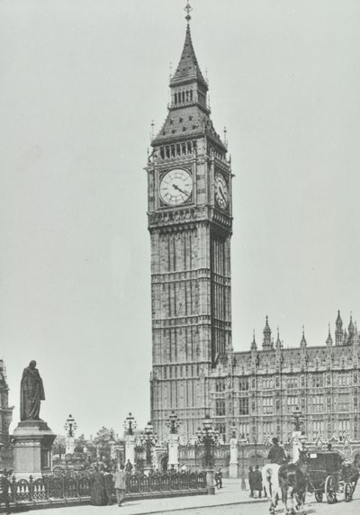 Parliament Square, Westminster: Big Ben, 1896 door English Photographer