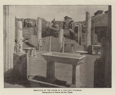 Peristilium van het Huis van een Rijke Pompeiaan door English Photographer