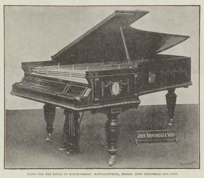 Piano voor de Radja van Kooch-Behar, Fabrikanten, Messers John Brinsmead en Zonen door English Photographer