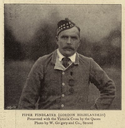 Doedelzakspeler Findlater, Gordon Highlanders door English Photographer