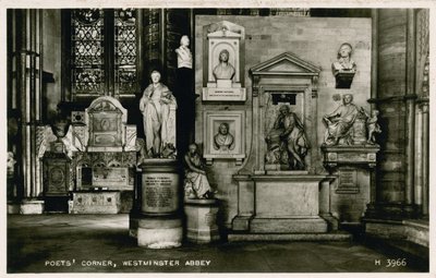 Poets Corner, Westminster Abbey door English Photographer