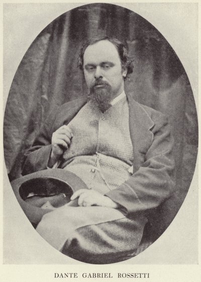 Portret van Dante Gabriel Rossetti door English Photographer