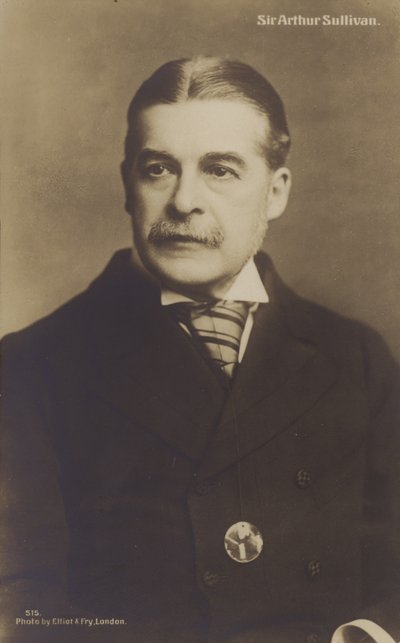 Portret van Sir Arthur Sullivan door English Photographer