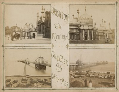 Ansichtkaart met afbeeldingen van Brighton door English Photographer