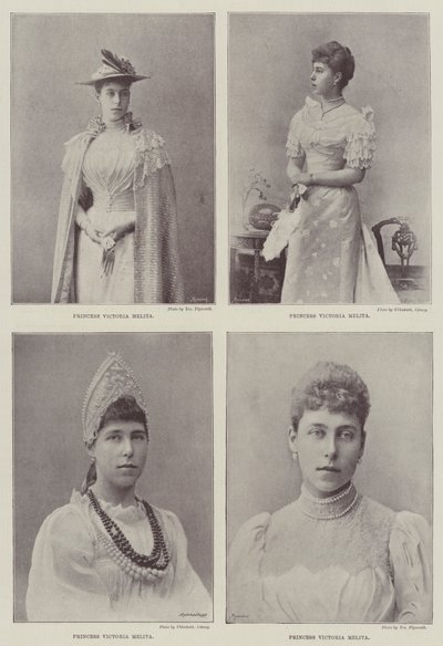 Prinses Victoria Melita van Saksen-Coburg en Gotha door English Photographer