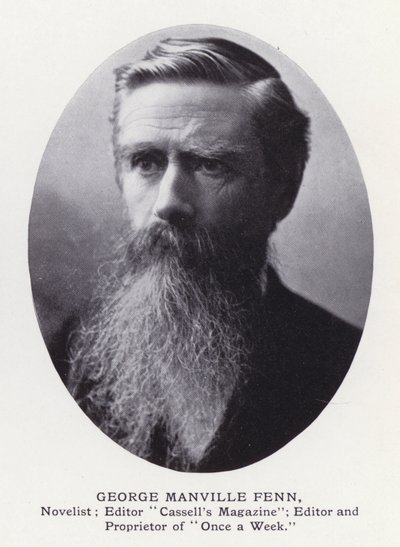 Prominente Mannen van Londen: George Manville Fenn (zwart-wit foto) door English Photographer