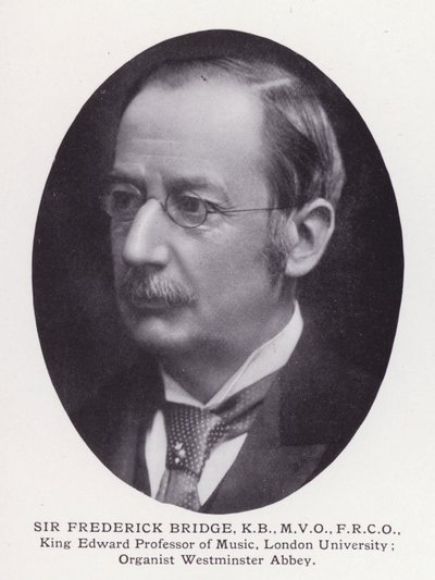 Prominente Mannen van Londen: Sir Frederick Bridge door English Photographer