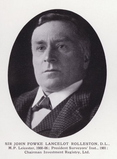 Prominente mannen van Londen: Sir John Fowke Lancelot Rolleston door English Photographer