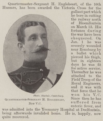 Kwartiermeester-sergeant H Engleheart, nieuwe VC door English Photographer