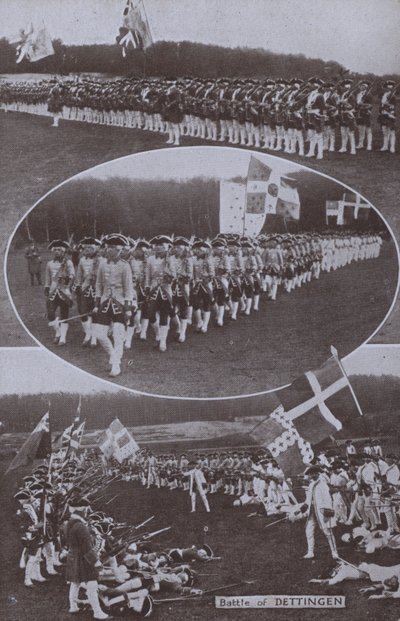 Heropvoering van de Slag bij Dettingen, gevochten in Beieren in 1743 tijdens de Oostenrijkse Successieoorlog door English Photographer