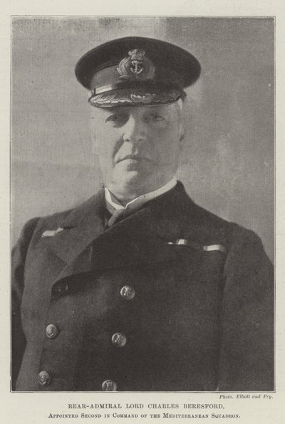 Vice-Admiraal Lord Charles Beresford, benoemd tot Tweede in Bevel van het Middellandse Zee Eskader door English Photographer