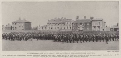 Versterkingen voor Zuid-Afrika, het 3e Bataljon Northamptonshire Regiment door English Photographer