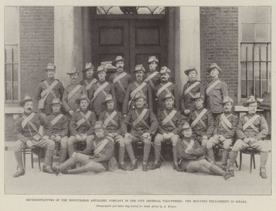 Vertegenwoordigers van de Honourable Artillery Company in de City Imperial Volunteers, de Gemotoriseerde Afdeling in Khaki door English Photographer
