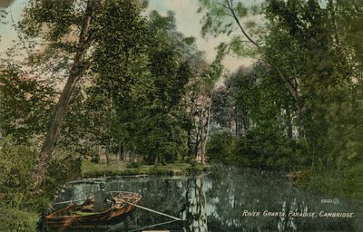 Rivier Granta, Paradijs, Cambridge. Ansichtkaart verzonden in 1913 door English Photographer