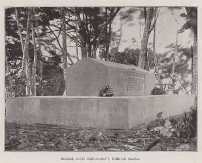 Graf van Robert Louis Stevenson in Samoa door English Photographer