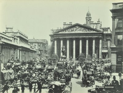Royal Exchange, Threadneedle Street, City of London, 1890 door English Photographer