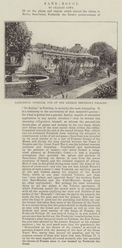 Sans-Souci, Potsdam, Een van de Paleizen van de Duitse Keizer door English Photographer