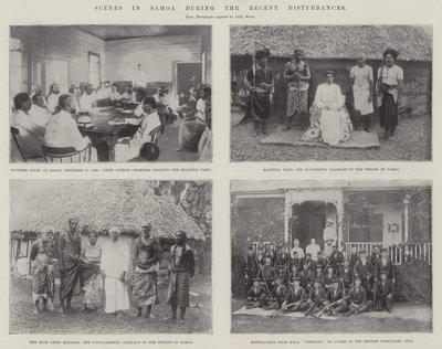 Scènes in Samoa tijdens de recente onrusten door English Photographer
