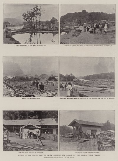 Scènes in het noordoosten van Japan, met de gevolgen van de recente vloedgolven door English Photographer