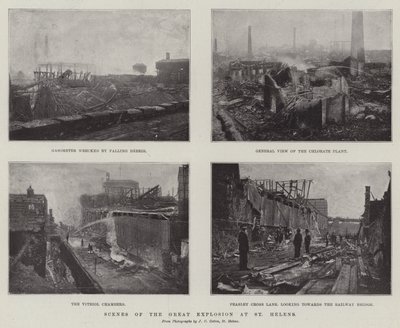 Scènes van de grote explosie in St Helens door English Photographer