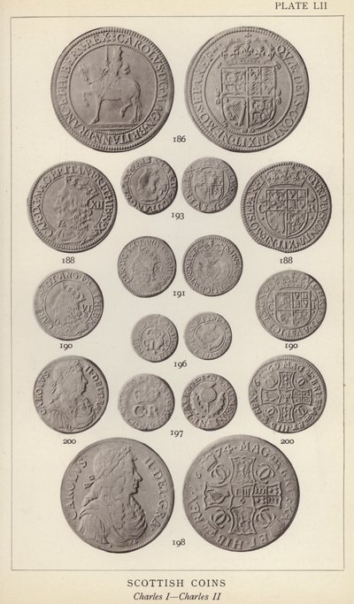 Schotse munten, Charles I, Charles II door English Photographer