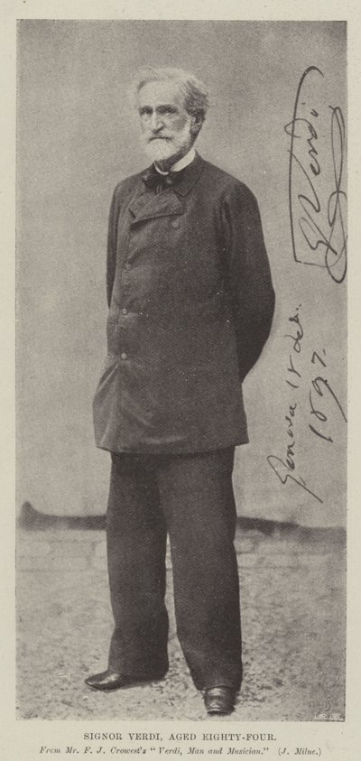 Signor Verdi, vierentachtig jaar oud door English Photographer