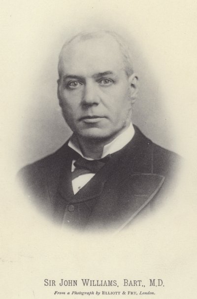 Sir John Williams, baronet, MD (z/w foto) door English Photographer