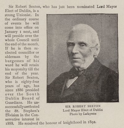 Sir Robert Sexton door English Photographer
