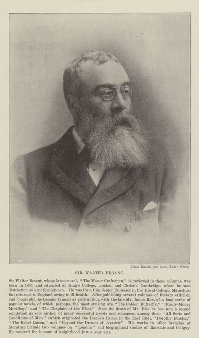 Sir Walter Besant door English Photographer