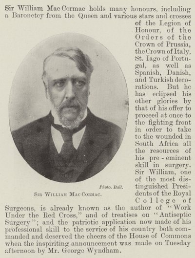Sir William MacCormac door English Photographer