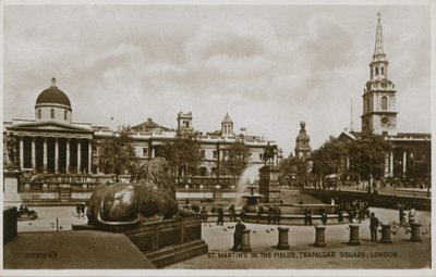St Martins in the Fields, Trafalgar Square, Londen door English Photographer