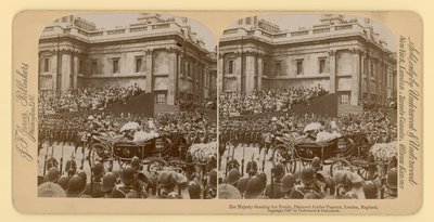 Stereografische afdruk van het diamanten jubileum van koningin Victoria door English Photographer