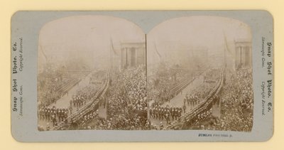 Stereoscopische afdruk van het diamanten jubileum van koningin Victoria, 28 juni 1897 door English Photographer