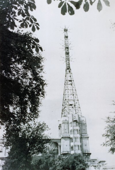 De televisie-uitzendantenne van Alexandra Palace door English Photographer
