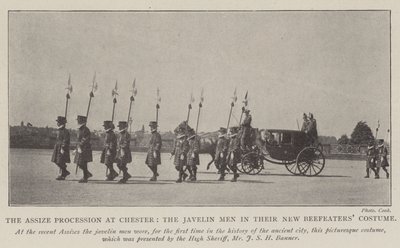De Assize Processie in Chester, de Javelin Mannen in hun Nieuwe Beefeaters Kostuum door English Photographer