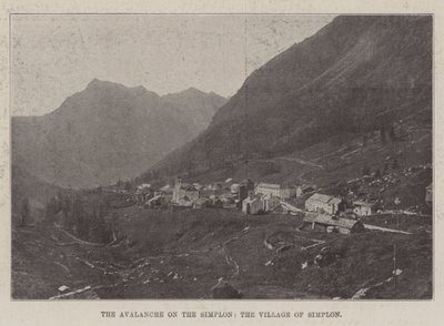 De Lawine op de Simplon, het Dorp Simplon door English Photographer