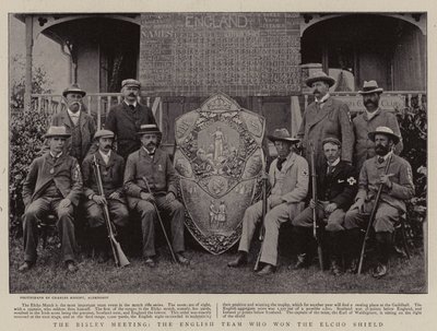 De Bisley-bijeenkomst, het Engelse team dat het Elcho-schild won door English Photographer