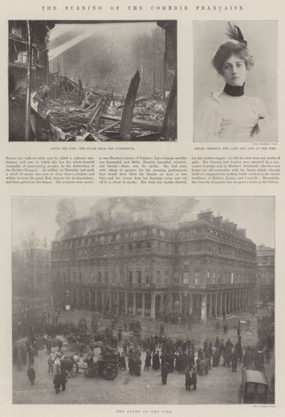 De brand van de Comédie Française door English Photographer