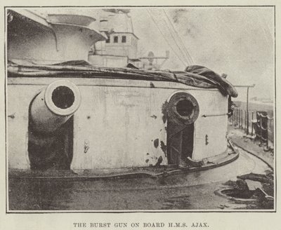 Het Gebarsten Kanon aan Boord van HMS Ajax door English Photographer