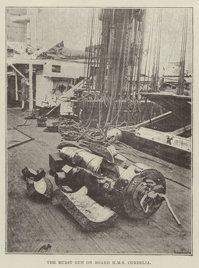 Het Gebarsten Kanon aan Boord van HMS Cordelia door English Photographer