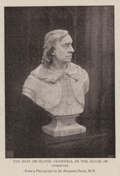 De buste van Oliver Cromwell in het Lagerhuis door English Photographer