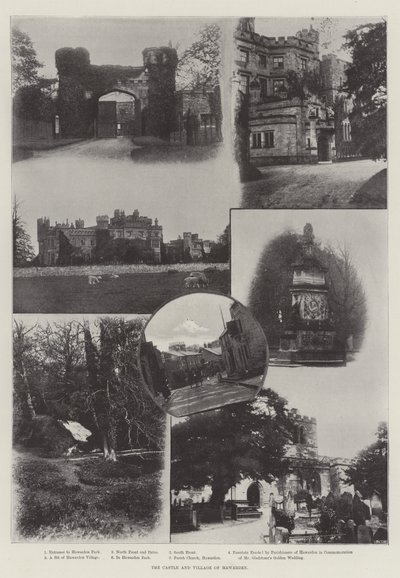 Het kasteel en dorp Hawarden door English Photographer