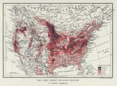 De belangrijkste tarwegebieden, Noord-Amerika door English Photographer