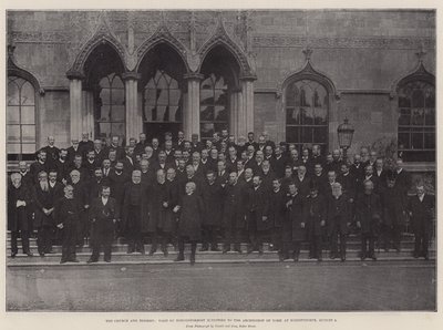 De kerk en dissent, bezoek van niet-conformistische ministers aan de aartsbisschop van York in Bishopthorpe, 8 augustus door English Photographer