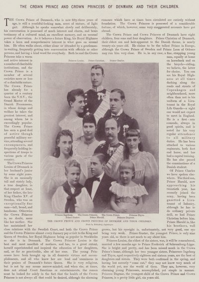De Kroonprins en Kroonprinses van Denemarken en hun Kinderen door English Photographer
