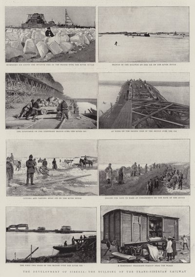 De ontwikkeling van Siberië, de bouw van de Trans-Siberische spoorweg door English Photographer